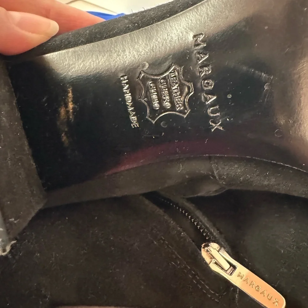 Margaux Black Suede Ankle Booties